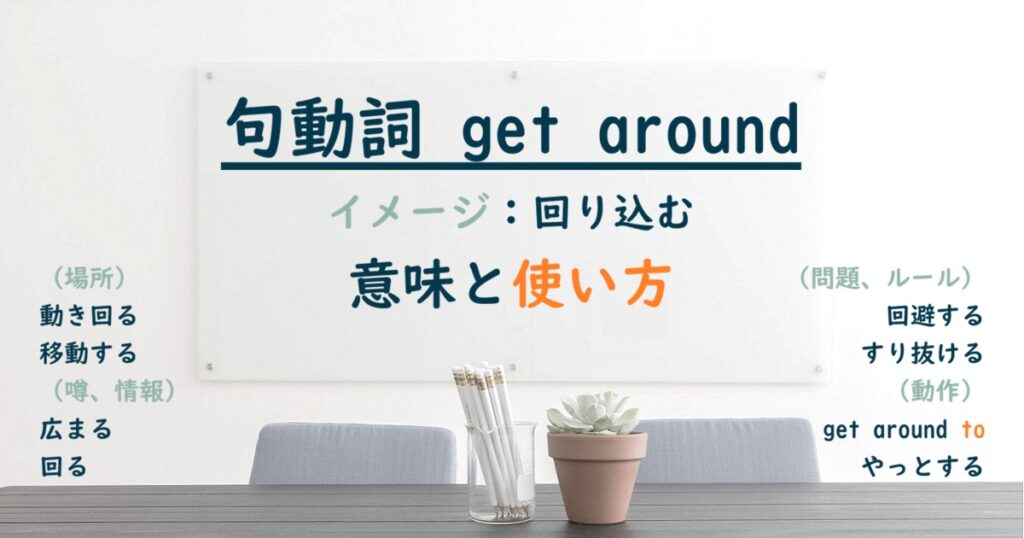 句動詞 get around の意味と使い方